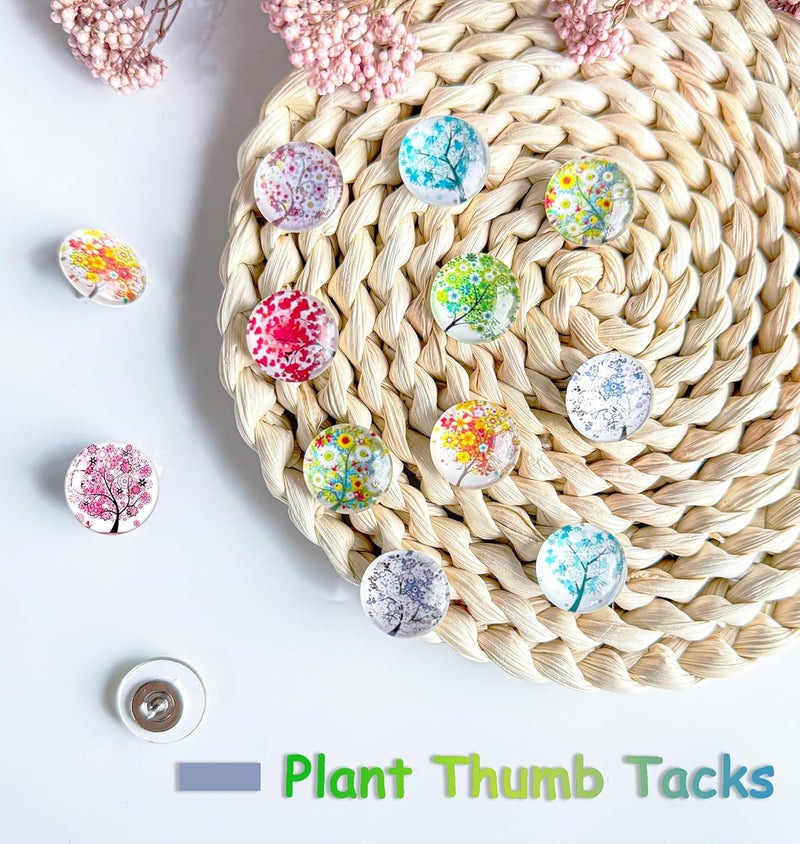 Tandarui Push Pins,Thumb Tacks,Decorative Push Pins,Cute Thumb Tacks and Pushpins for Bulletin Board, Pin Board for Cork Board,Office Decor,or Home Décor (Tree-24) - Image 3